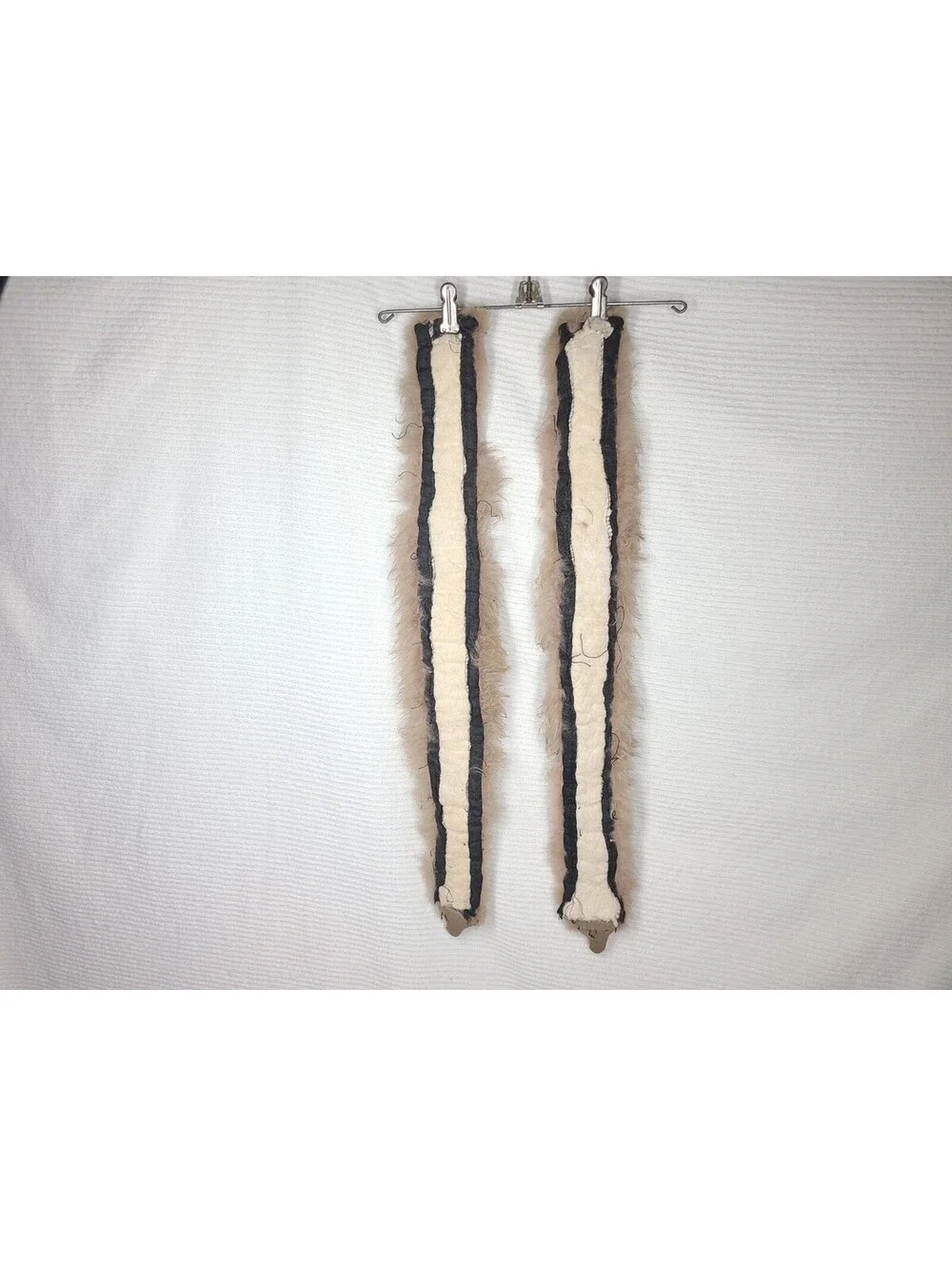 Vtg 40s Sable Mink Fur Sew On Collar Fluffy Taupe Tan Two Whole Pelts Genuine